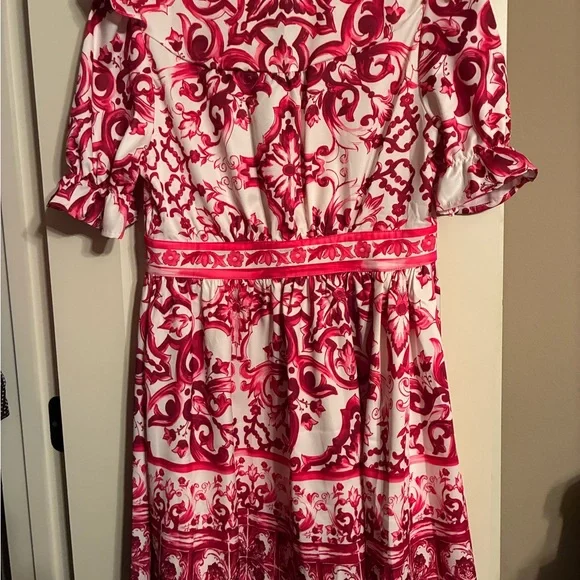 NWT LAI MENG FIVE CATS Women's Casual Floral Print Button up Mini Dress - Picture 8 of 8